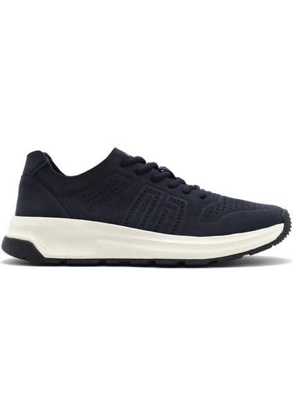 Erkek Lacivert Bağcıklı Nubuk Deri Sneaker 25SFD7600V3