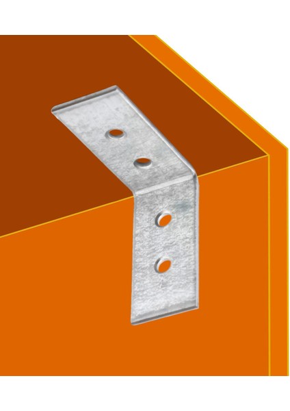 (10 Adet) Mobilya Eşya Dolap Duvara Sabitleme Köşebent Bağlantı Aparatı L Demiri Gönye 45X45X20 mm