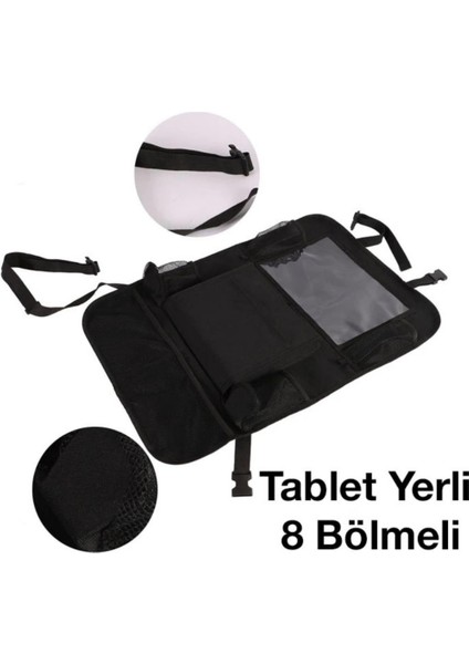 2 Adet Set Araç Içi Arka Koltuk Için 8 Bölmeli Organizer, Su Geçirmez, Kolay Temizlenir Eşya Düzenleyici