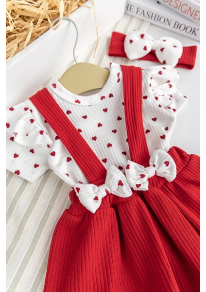 Kız Bebek Fiyonklu Bandanalı Yazlık %100 Pamuk Şık Elbise Etek Jile Dogum Günü Özel Gün Takım fırsatları