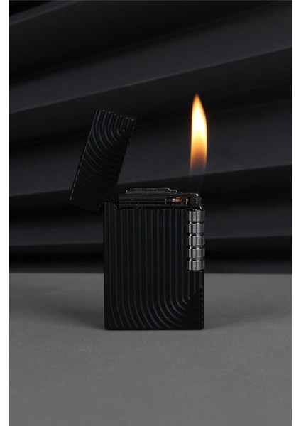 Kabartmalı Geometrik Desenli Siyah Gazlı Çakmak - 25CAK110TA01 fırsatları