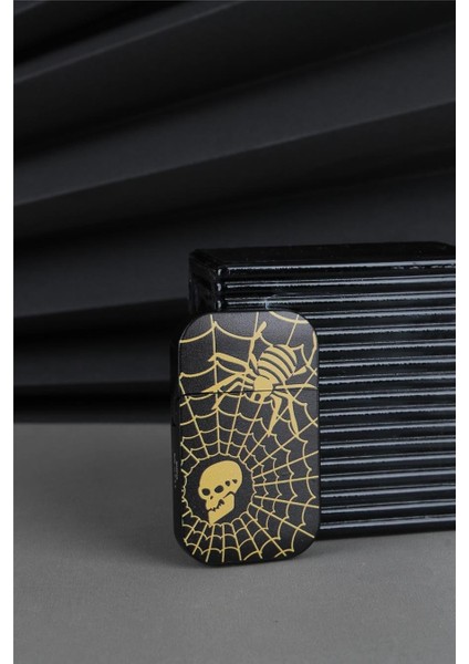 Kapaklı Baskılı Tasarım Siyah Gazlı Çakmak - 25CAK132TC02