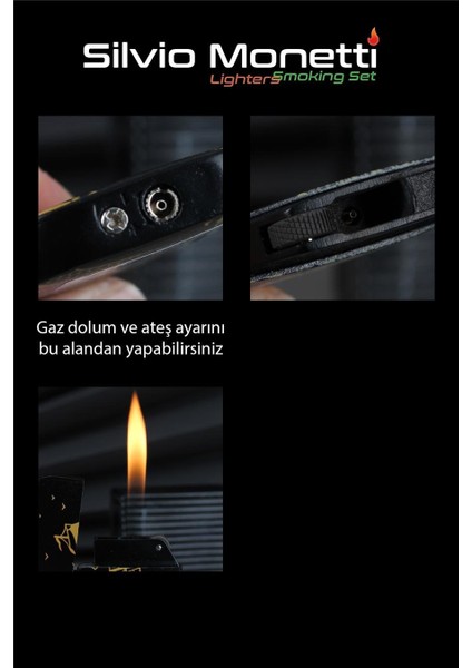 Kapaklı Baskılı Tasarım Siyah Gazlı Çakmak - 25CAK132TC02 modelleri