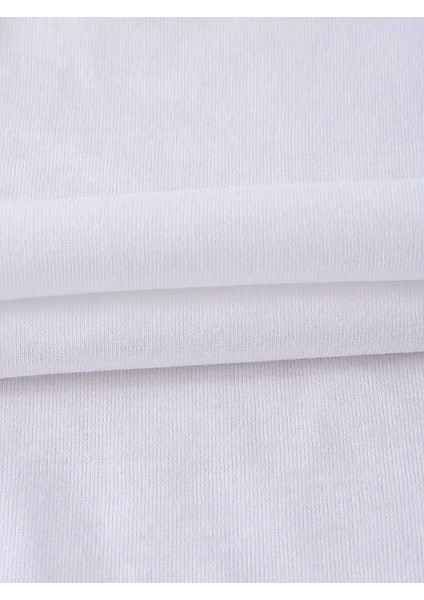Kadın V Yaka Beyaz Siyah T-Shirt Baskılı Oversize Salaş fiyatları