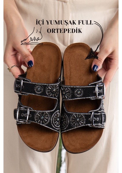 Pien Kadın Ortopedik Terlik Düz Tabanlı Şık Tasarım ile Günlük Kullanım