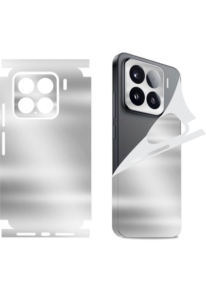 Xiaomi 15 Mi 15 Için 360 Full Arka Kaplama Koruma Sticker Kılıfsız Kullanım Aynalı Gümüş