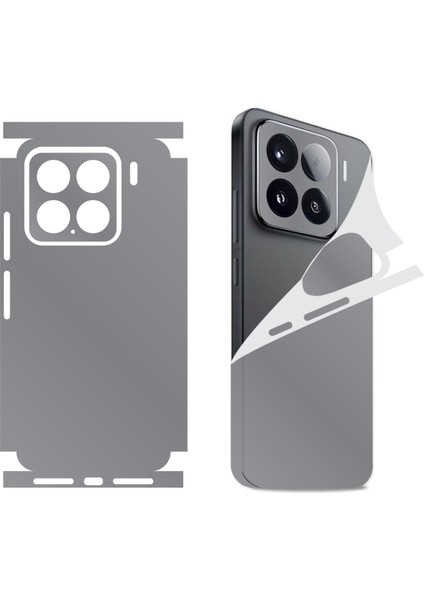 Xiaomi 15 Mi 15 Için 360 Full Arka Kaplama Koruma Sticker Kılıfsız Kullanım Gri