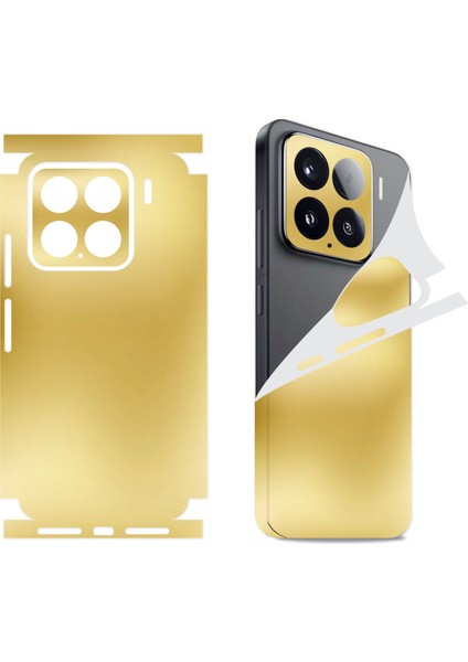 Xiaomi 15 Mi 15 Için 360 Full Arka Kaplama Koruma Sticker Kılıfsız Kullanım Altın