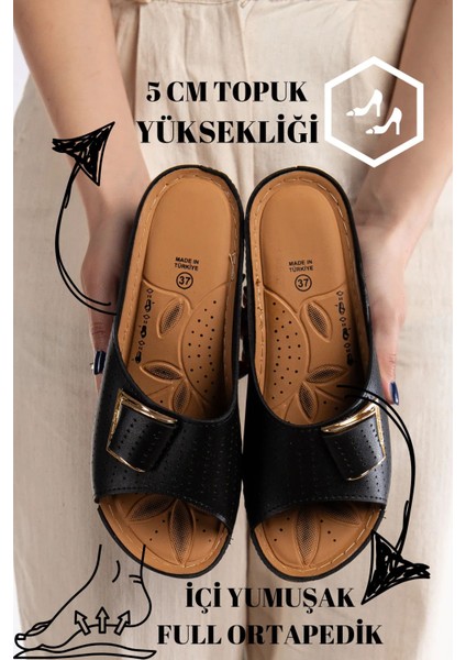 Günlük Ortopedik Terlik Anne Orta Yaş Genç Ev & Dışarı Terliği