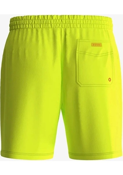 Erkek Neon Sarı Orta Boy Mayo Şort