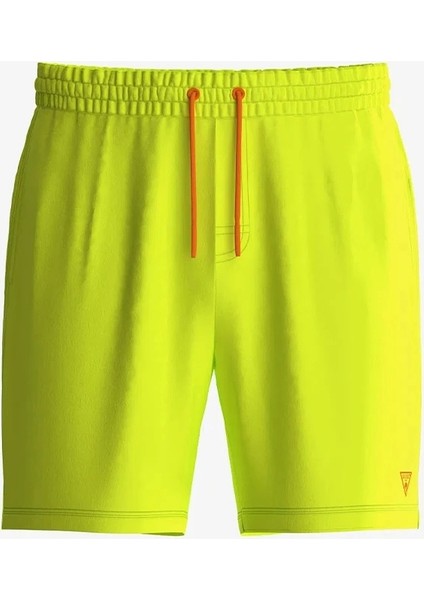 Erkek Neon Sarı Orta Boy Mayo Şort