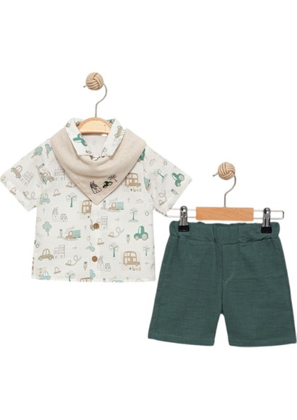 Erkek Bebek City Baskılı Gömlekli Şortlu Takım fiyatları