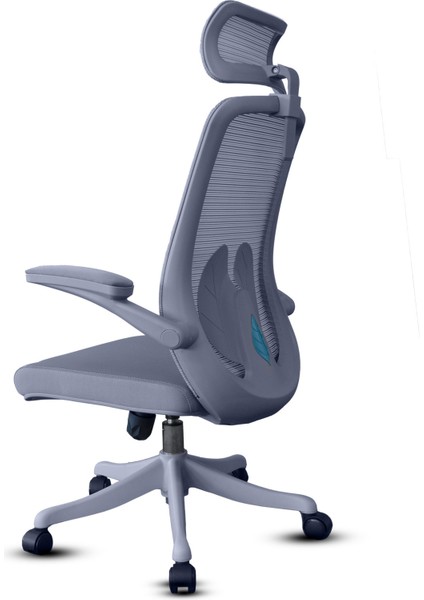 Sakura Gri Trend Konforlu Fileli Terletmeyen Döner Ergonomik Ofis Çalışma Koltuğu