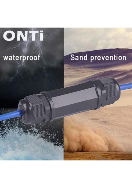 Onti RJ45 Su Geçirmez Konnektör IP67 Ethernet Ağ Kablosu Konektörü Çift Kafa Adaptörü Çoğaltıcı Uzatma Cat5 6 7 8P8C (Yurt Dışından) fırsatları