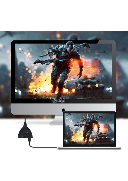 Mini 3 Port HDMI Uyumlu Splitter Adaptör Kablosu 1.4b 4k*2k 1080P Switcher Anahtarı 3 In 1 Out Port Hub Hdtv Xbox Ps3 Ps4 Için (Yurt Dışından)