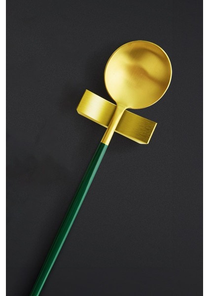 Çelik Gold Chopstick Kaşık Çatal Standı Çelik Çubuk Tutucu MT151SR
