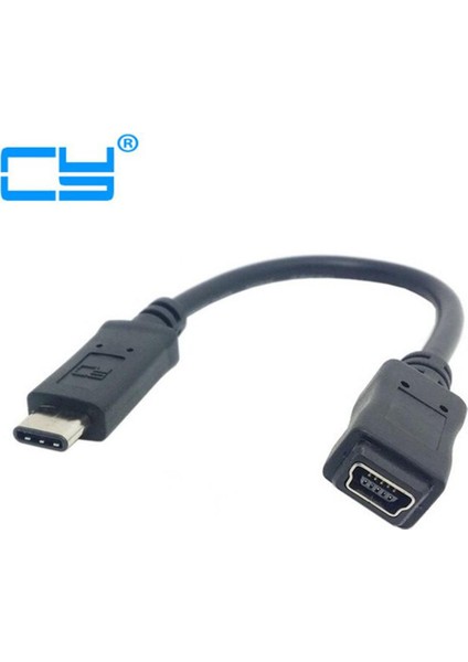 USB 3.0 3.1 Tip C Usb-C Erkek Konnektör Mini USB 2.0 Dişi Veri Adaptör Kablosu 10 cm Nokia N1 Tablet ve Cep Telefonu Için (Yurt Dışından)