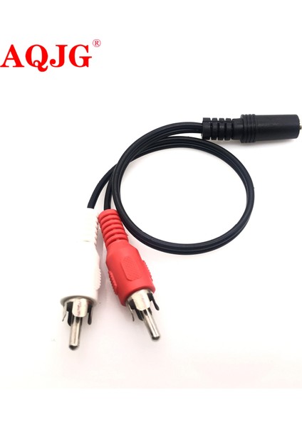 Evrensel 3.5mm Stereo Dişi Jack 2 Rca Erkek Fiş Adaptörü Kulaklık Y Ses Kablosu Kulaklık Uzatma Kablosu Rca Ses Kablosu (Yurt Dışından) fırsatları