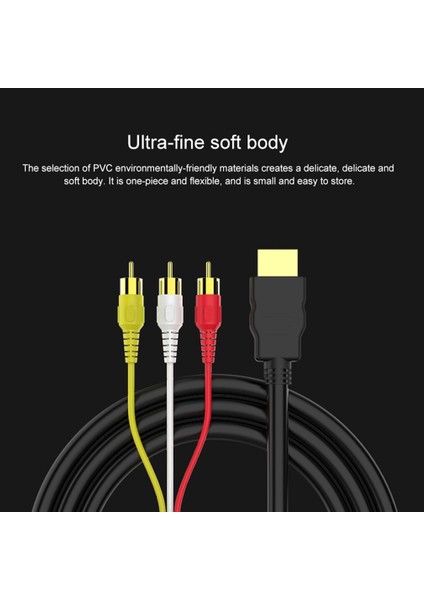 Taşınabilir Yüksek Çözünürlüklü 1080P Video HDMI Uyumlu 3rca Av Scart Kompozit Dönüştürücü Adaptör Kablosu Kablosu (Yurt Dışından) fiyatları