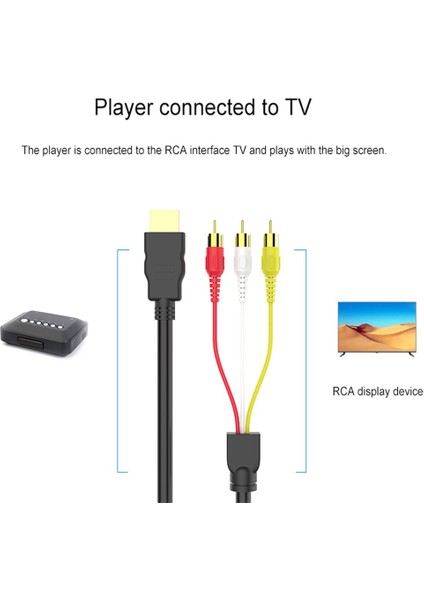 Taşınabilir Yüksek Çözünürlüklü 1080P Video HDMI Uyumlu 3rca Av Scart Kompozit Dönüştürücü Adaptör Kablosu Kablosu (Yurt Dışından) modelleri