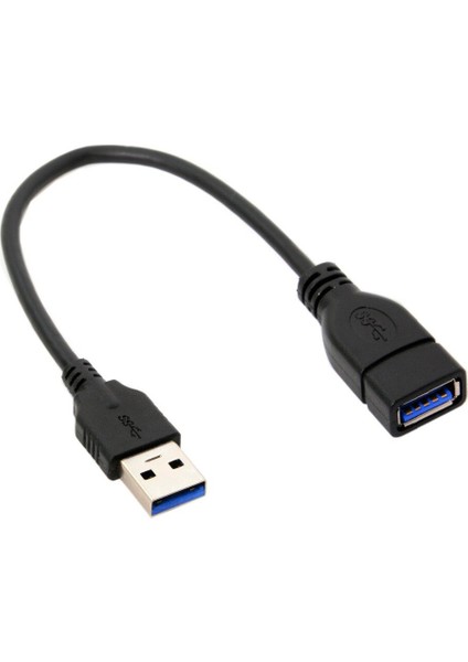 USB 3.0 Tip-A Erkek - USB 3.0 Tip-A Dişi Uzatma Kablosu 20CM 5gbps (Yurt Dışından)