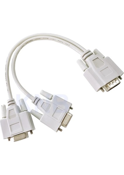 Yeni 1 Pc - 2 VGA Svga Monitör Erkek - 2 Çift Dişi Y Adaptör Splitter Kablosu 15 Pin (Yurt Dışından) fırsatları