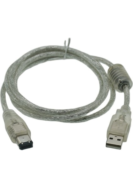 1 x Firewire Ieee 1394 6 Pin Erkek - USB 2.0 Erkek Adaptör Dönüştürücü Kablo Kablosu 1.5m 5ft (Yurt Dışından)