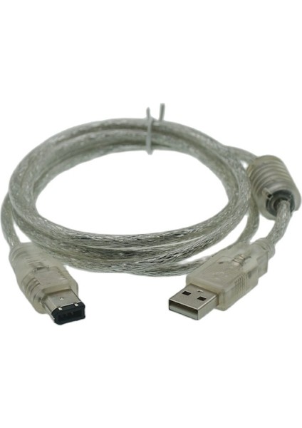 1 x Firewire Ieee 1394 6 Pin Erkek - USB 2.0 Erkek Adaptör Dönüştürücü Kablo Kablosu 1.5m 5ft (Yurt Dışından)