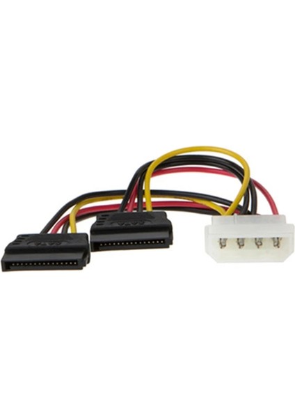 2 Adet Ide 4 Pin Molex 2 Of 15 Pin Seri Ata Sata Çift SSD HDD Güç Adaptör Kablosu Fişi (Yurt Dışından)