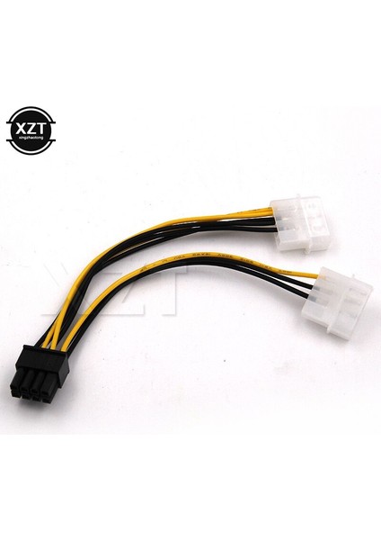 Pci-E Atx Psu Güç Dönüştürücü Kablosu - Molex'ten Pcie'ye 8 Pinli Adaptör 6 Inç 2 x Molex 4 Pinli 8-Pinli Pcı Express (Yurt Dışından)