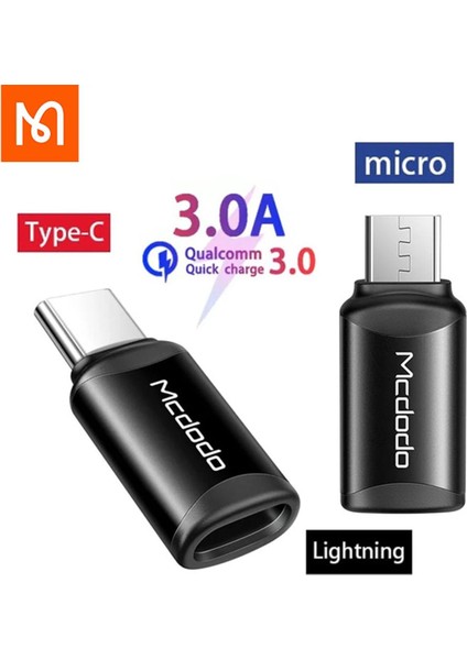 Mcdodo USB Otg Lightning Tip C/mikro Dönüştürücü 3A Hızlı Şarj Adaptörü Tip C Yıldırım/mikro IPhone Yıldırım Kabloları Için (Yurt Dışından)