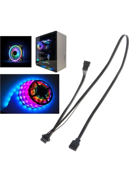 12 V 4pin Rgb Bağlantı Kablosu Pc Kasa Fanı LED Şerit Uzatma Kablosu Tel Adaptörü Giga/microstar/a-Sus Rgb Anakart (Yurt Dışından) fiyatları