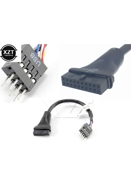 1 Adet Anakart Anakart USB 3.0 20 Pin Dişi USB 2.0 9 Pin Erkek Yeni Konut Uzatma Adaptör Kablosu Masaüstü Bilgisayar Pc Için (Yurt Dışından)