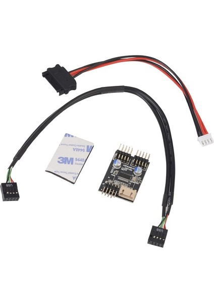 9 Pin USB Konektörü 1 Ila 2 USB Uzatma Kablosu USB Hub Usb2 9pin Başlık Konnektörü Adaptör Bağlantı Noktası Çoğaltıcı Sata Güç Kablosu ile (Yurt Dışından) indirimleri