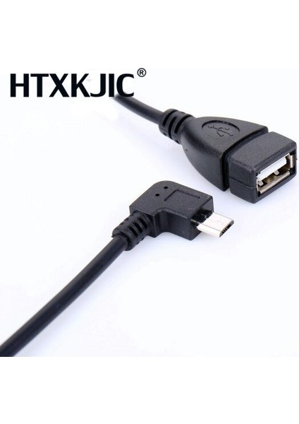 Yeni Otg Kablo Adaptörü Mikro USB 2.0 Erkek USB 2.0 Dişi 90 Derece Sağ Açılı Konnektör USB Flash Disk Için (Yurt Dışından)