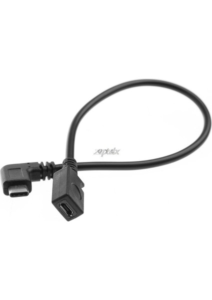 USB 3.1 Tip C 90 Derece Sağ Açı Erkek Mikro USB 2.0 Tip B Düz Dişi Dönüştürücü Adaptör Kablosu Uzatma Kablosu (Yurt Dışından) modelleri