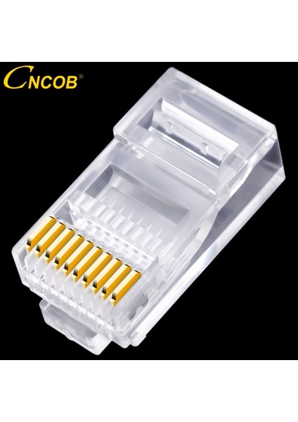 30 Adet 10P10C RJ45 RJ48 RJ50 CAT5E Utp Ethernet Konektörü Ağ Modüler Kristal Fiş 10-Pin Ağ Kablosu Konektörü (Yurt Dışından)