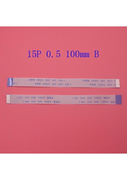 Adet Düz Esnek Kablo Ffc Fpc LCD Kablo Awm 20624 80C 60V Vw-1 Ffc 15PIN 0.5mm Genişlik 8mm 100MM Ileri Aynı Taraf A (Yurt Dışından)