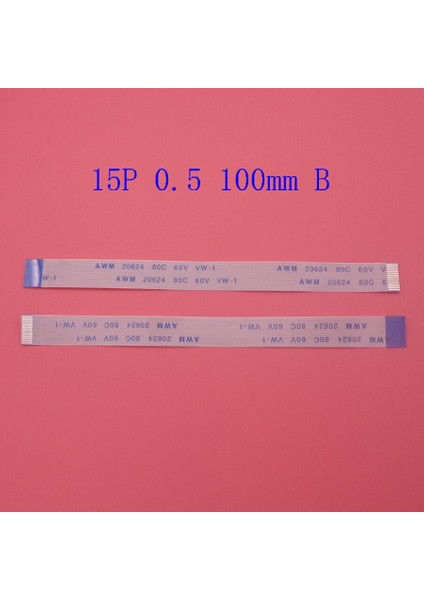 Adet Düz Esnek Kablo Ffc Fpc LCD Kablo Awm 20624 80C 60V Vw-1 Ffc 15PIN 0.5mm Genişlik 8mm 100MM Ileri Aynı Taraf A (Yurt Dışından) fiyatları