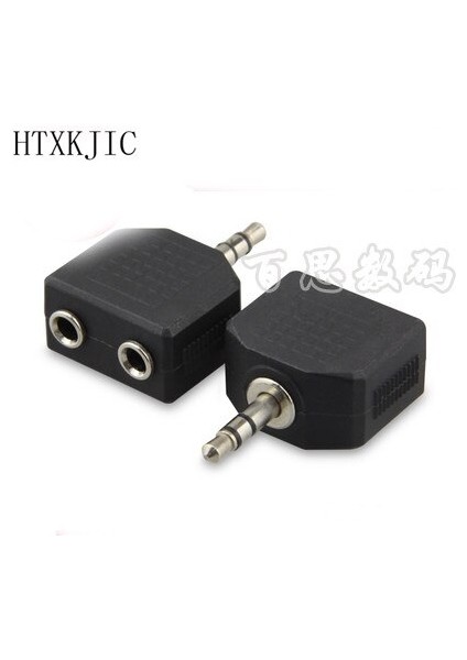 3.5mm Erkek Stereo Fiş 2x3.5mm Dişi Jack Splitter Ses Adaptörü Hoparlörler Kulaklıklar Için 3.5 Aux Kablo Adaptörü Aksesuarları (Yurt Dışından)