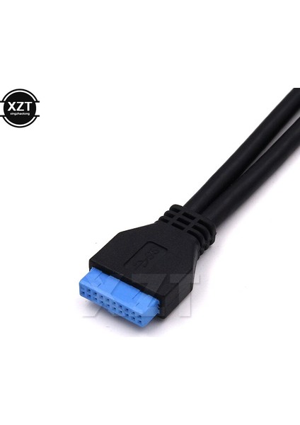 Çift USB 3.0 Bağlantı Noktaları Dişi Anakart 20 Pin Kutusu Başlık Pin Adaptör Kablosu USB 3.0 Bağlantı Kablosu (Yurt Dışından) modelleri