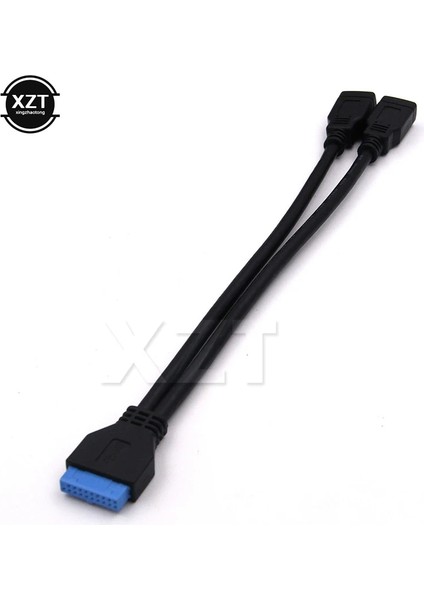 Çift USB 3.0 Bağlantı Noktaları Dişi Anakart 20 Pin Kutusu Başlık Pin Adaptör Kablosu USB 3.0 Bağlantı Kablosu (Yurt Dışından) indirimleri