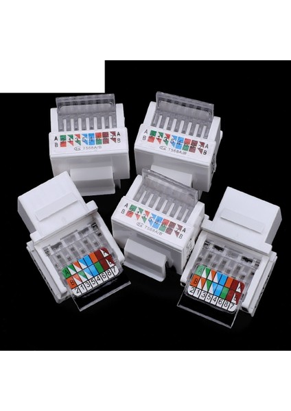 2 Adet Aletsiz CAT5E Utp Ağ Modülü RJ45 Konektörü Bilgi Soketi Bilgisayar Çıkış Kablosu Adaptörü Keystone Jack Amp Içın (Yurt Dışından)