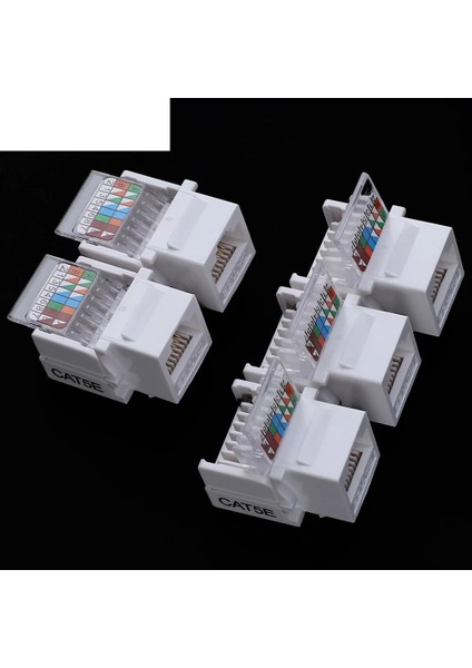 2 Adet Aletsiz CAT5E Utp Ağ Modülü RJ45 Konektörü Bilgi Soketi Bilgisayar Çıkış Kablosu Adaptörü Keystone Jack Amp Içın (Yurt Dışından)