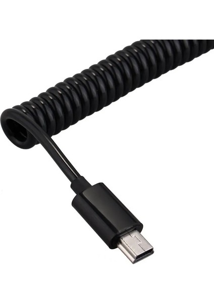 Spiral Sarmal Mikro USB B 5pin M - Mini USB B 5pin Erkek Adaptör Adaptör Kablosu 1m 3ft (Yurt Dışından) indirimleri