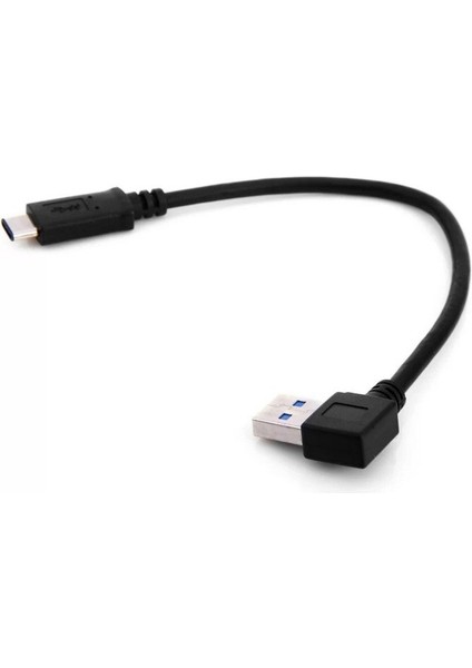 90 Derece Sağ Açı USB 3.0 Tip-A Erkek - Usb3.1 Tip-C Erkek USB Veri Senkronizasyon ve Şarj Kablosu Bağlantı Kablosu 20 cm (Yurt Dışından) modelleri