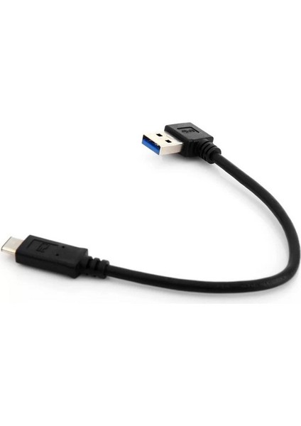 90 Derece Sağ Açı USB 3.0 Tip-A Erkek - Usb3.1 Tip-C Erkek USB Veri Senkronizasyon ve Şarj Kablosu Bağlantı Kablosu 20 cm (Yurt Dışından) fırsatları