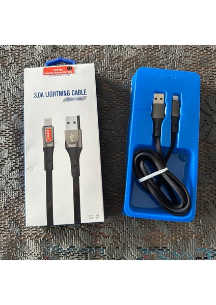 İphone USB Lightning 3.0A Şarj Aleti Kablosu Sc-121