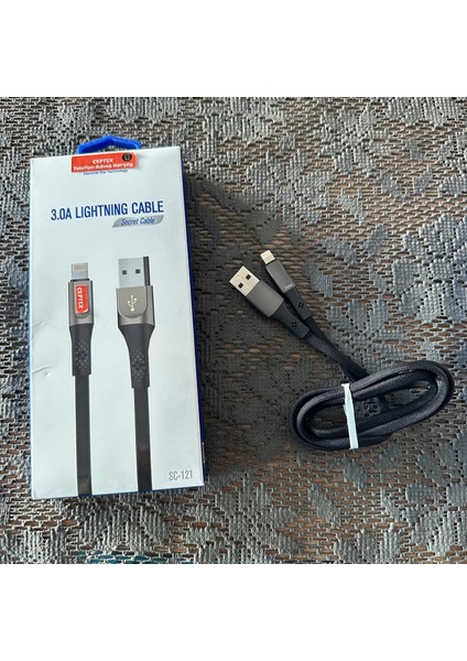 İphone USB Lightning 3.0A Şarj Aleti Kablosu Sc-121