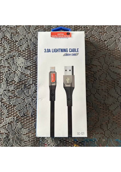 İphone USB Lightning 3.0A Şarj Aleti Kablosu Sc-121